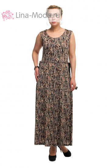 Платье "Олси" 1705038 (Коричневый)