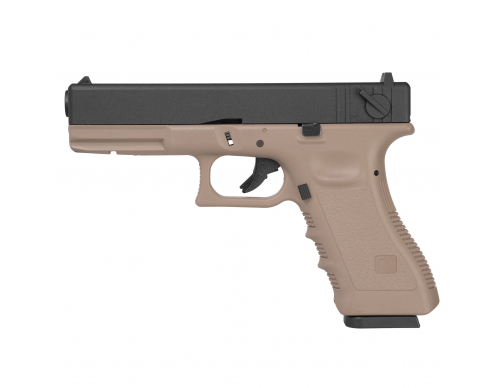 Страйкбольный пистолет (KJW) GLOCK 18 (TAN) CO2